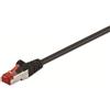 Goobay 68701 Cavo patch CAT 6, S/FTP (PiMF), nero, 50 m - LSZH senza alogeni, rame