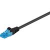 Goobay Cavo patch CAT 6ₐ, U/UTP, nero, 50 m - Conduttori in rame (CU), guaina senza alogeni (LSZH)