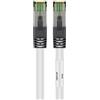Goobay Cavo patch RJ45 (CAT 6A, 500 MHz) con cavo CAT 8.1 S/FTP Raw, bianco, 10 m