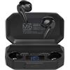Krüger&Matz Kruger&Matz M6 Cuffie in-ear Bluetooth con power bank - nero