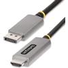 StarTech.com 133DISPLAYPORTHDMI21 cavo e adattatore video Nero, Argento