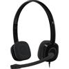 Logitech H151 Cuffia stereo con microfono a cancellazione di rumore - Cuffia - On-Ear - Con cavo - Nero (981-000587)