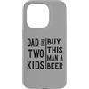 Regali Da Uomo Divertenti Per Papà Papà Custodia per iPhone 15 Pro T-shirt Per La Festa Del Papà Di Due Bambini, Regalo Per La