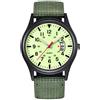 Lipeed Orologio da polso da uomo, calendario, luce LED, in tessuto, cinturino al quarzo, analogico, orologio sportivo, 1 elegante cintura in nylon, calendario, orologio da polso, orologio sportivo,