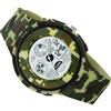 Tomvorks 2346 Orologio Digitale Elegante 2Time Alarm Chrono EL Retroilluminazione per attività All'aperto Blu Scuro (Camuffamento dell'esercito)