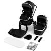 Kidnort Passeggino 2in1 Isbjörn - Black