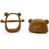 Kidnort Massaggiagengive in silicone Glitre Brown