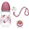 Kiokids Set Biberon, Ciuccio e Clip - Rosa