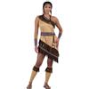 viving - Costume da fanciulla indiana, vestito, cintura, manicotti e ghette taglia XXL, multicolore (1)