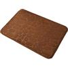 Lecreatekit Tappeto da bagno in morbido pile di corallo rosa, altamente assorbente, antiscivolo, comodo per i piedi, 30 cm x 40 cm (marrone)
