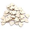 Hilitand Abbellimenti del Cuore di Legno Bianco Forma Cuore Decorazioni di Legno per le Nozze 25mm
