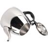 Acouto Bollitore per il tè 1.2L/1.5L In Acciaio Inox Fornello Teiera Tè Caffettiera Bollitore Maniglia di Calore 1.2L In Acciaio Inox 304 Chaleira Argento (Acoutogo5a1vs2km-01)