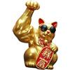 Baoblaze Figurina di gatto fortunato con braccio muscoloso, decorazione Feng Shui, artigianato in resina, scultura ornamentale per statua per regalo di, Braccio destro