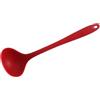 FAUOSWUK Mestolo In Silicone, Cucchiai Da Minestra Con Manico Lungo Da 28,5 Cm Con Impugnatura Comoda Mestoli In Silicone Rosso Per Zuppa Mestolo In Silicone Utensili Da Per La