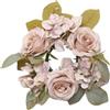 LeeQinersw Giove di Rosa a Tema Primaverile con Anello di Candela, per Occasioni Speciali, Champagne Scuro
