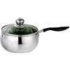 Ywmsfl XUNYIHE 14 cm/16 cm/18 cm, in acciaio inox, antiaderente, set di pentole con coperchio, 14 cm