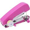 Wifehelper Mini Macchina da Cucire Manuale, Macchina da Cucire Elettrica Portatile Mini Cucito di Emergenza Portatile a Punto Singolo per Uso Domestico in Viaggio