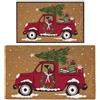 Opilroyn Vistaprint - Tappetino per porta di Natale, per esterni, tappetino per porta d'ingresso invernale, tappetino per porta di Natale, tappeto natalizio di benvenuto, tappetino d'ingresso invernale