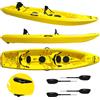 Big Mama Kayak kayak da mare e lago 3 posti modelli GIL FAMILY, inclusi 2 sedili e 2 pagaie e ruote di trasporto col. GIALLO