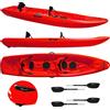 Big Mama Kayak kayak da mare e lago 3 posti modelli GIL FAMILY, inclusi 2 sedili e 2 pagaie e ruote di trasporto col. rosso