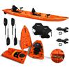 Big Mama Kayak kayak componibile Split 2 Fishing Big Mama kayak, canoa biposto modulare, si monta in 30 secondi, 2 portacanne (arancio)