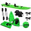 Big Mama Kayak kayak componibile Split 2 Fishing Big Mama kayak, canoa biposto modulare, si monta in 30 secondi, 2 portacanne (verde)