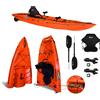 Big Mama Kayak kayak divisibile Split 1 Fishing Big Mama kayak, canoa modulare, si monta in 30 secondi, con 2 portacanne (arancio)