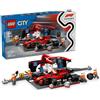 LEGO City F1 Boxenstopp mit Boxencrew und Ferrari Flitzer - Formel 1 Pit Stop Se