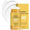 Generisch Sunblock Stick Face - Crema solare non grassa, SPF 40, balsamo portatile, protezione UV, per sport, spiaggia, campeggio, viaggi, vacanze, pendolarismo, uso domestico quotidiano, pelle leggera
