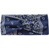 SYSUII 5 fasce larghe per donne - Fascia elastica morbida estiva boho fasce per capelli yoga sport multicolore per donne corsa/fitness - blu navy
