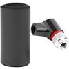 Vistreck Mini Pompa di Gonfiaggio Manuale a CO2 per Pneumatici da Bicicletta, con Manicotto in Spugna, Adatta per Valvole Presta/ (Nera)