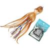 Vistreck Maschera di Polipo Realistica per la Pesca in Acqua Salata con 10 Compresse di Inchiostro - Simulazione Maschere Calamari per la Cattura Pesci Grossi