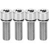 Lylithuif Bulloni per Attacco Manubrio Bici Viti in Lega di Titanio Viti esagonali Leggere e durevoli per Attacco Manubrio per Bicicletta M7x20mm 4 Pezzi (Oro)