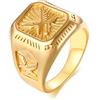 Banemi Anello Uomo Engagement Ring Modello Aquila Anelli Acciaio Inossidabile Anello Oro Misura Anello 25