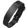 Aotiwe Set di braccialetti da uomo, bracciale a catena da uomo in acciaio inossidabile con piastra curva per migliore amico, braccialetti per adulti in silicone, Silicone, Nessuna pietra preziosa