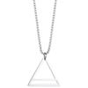 Aotiwe Collana da uomo, in acciaio inox, con triangolo geometrico, cavo, collana dell'amicizia