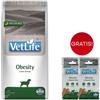 FARMINA Vet Life Obesity Dog 12 kg alimento per cani in sovrappeso + 2 x FARMINA Vet Life Dental Treat Obesity Mini 60 g (7 pezzi) GRATIS!