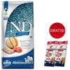 FARMINA N&D Ocean Dog Adult Medium & Maxi 12 kg salmone, merluzzo, zucca, melone cantalupo + 2 x FARMINA N&D Quinoa Dental Treat Weight Management Medium/Maxi GRATIS!