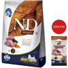 FARMINA N&D Brown Dog Adult Mini Agnello, Spirulina, Carota 5 kg + FARMINA N&D Brown Dental Treat Coat Agnello Mini 60 g (7 pezzi) GRATIS!