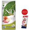 FARMINA N&D Boar & Apple Adult Medium & Maxi 2,5 kg alimento per cani di taglia media e grande + FARMINA N&D Quinoa Dental Treat Flatulence Medium/Maxi 100 g (7 pezzi) GRATIS!