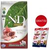 FARMINA N&D Prime Dog Adult Medium & Maxi Chicken & Pomegranate 12 kg + 2 x FARMINA N&D Quinoa Dental Treat Fresh Breath Medium/Maxi 100 g (7 pezzi) GRATIS!