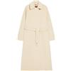 Max Mara Studio - Cappotto lungo in panno di castoro di pura lana vergine con cintura
