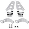 KIMISS Staffa di Montaggio Faro Forcella, 35-43mm Staffa di Montaggio Faro Moto Kit Morsetto Tubo Forcella per Chopper Cafe Racer(Cromo)