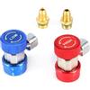 EVGATSAUTO Adattatore 2 Pezzi R134a Aria condizionata Adattatori rapidi Regolabili Accoppiatore Alto Basso Connettore AC Freon Kit collettore Calibro Tubo di conversione 1/4 SAE HVAC