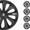 Sparco Set Sparco Copricerchi 4 Pezzi Sicilia 15 pollici Nero/Carbono