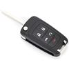 Aramox Guscio chiave auto, 5 pulsanti Flip Key Fob Custodia Cover Shell Cover Fit per Camaro 2010-2013