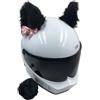 YKAFADE Decorazione per casco, 2 pezzi, per moto, casco e orecchie di gatto, decorazione + 1 coda, orecchie di gatto, simpatico accessorio per casco da moto, orecchie, casco da sci, decorazione per