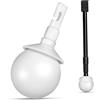 KICHOUSE Punta a Gancio Sfera Rotante per Bastone per Ciechi, Plastico Bianco, Testa Girevole, Sicurezza Migliorata per Uso Interno ed Esterno