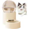 Ceprznvey Mangiatoia automatica per animali domestici, e dispenser d'acqua per cani, 1000 ml, materiale PE di grande capacità, colori rosa/blu/beige, 26 x 16 x 14 cm e abbeveratoio 27 x 19 x 16 cm, per