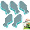 Generic Spugna per pulire l'acquario, 5 pezzi spazzola a forma di pesce a doppia faccia - spazzola per la pulizia del serbatoio, per stagno, gamberetti, tartarughe, betta, acqua salata, acqua , casa